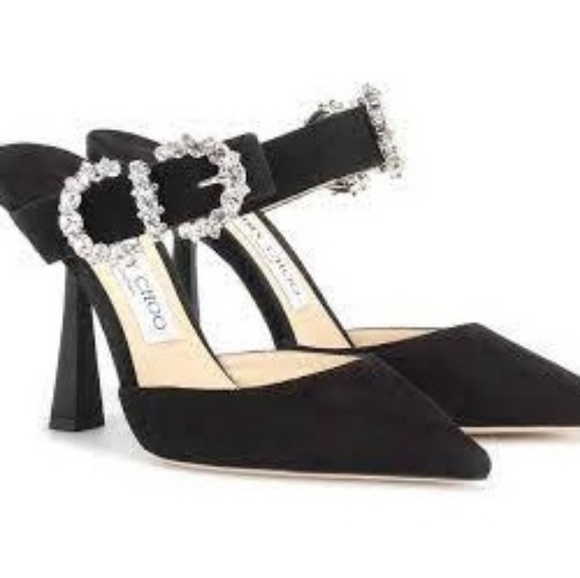 jimmy choo black mules